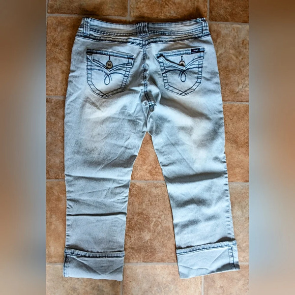 Angels Blue Ankle Cropped Jeans - Picture 2 of 2